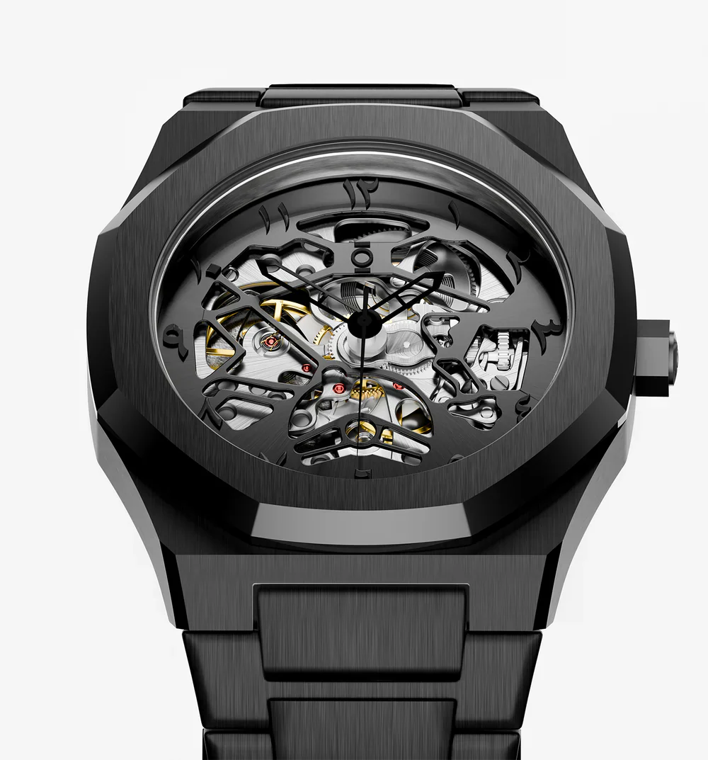 HOURAN V550 – Skeleton Automatic Movement Watch Aeruno